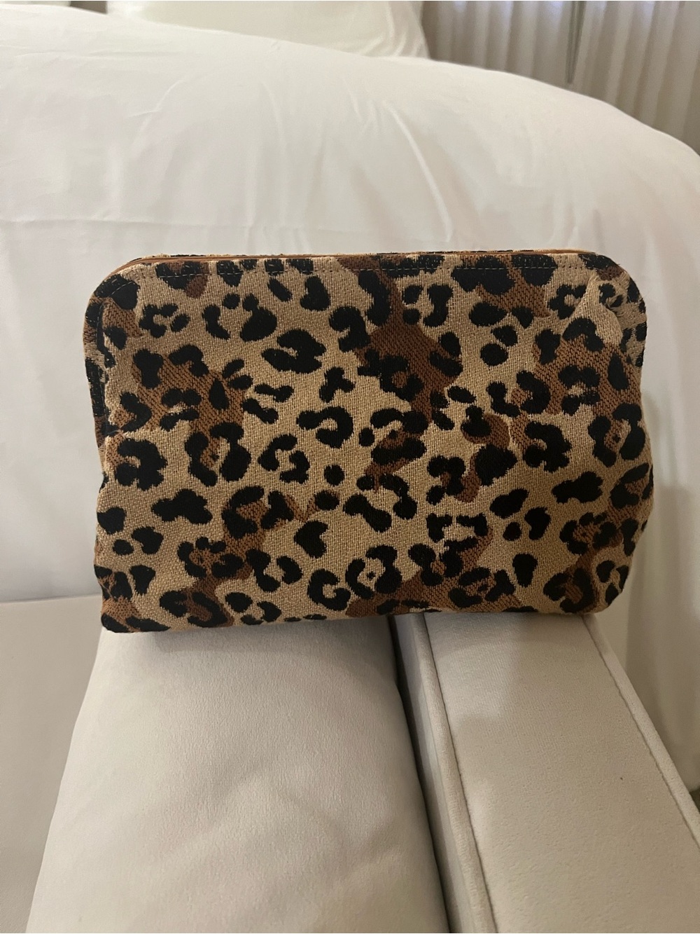 Zara Leopard Print Pouch in Brown and Black